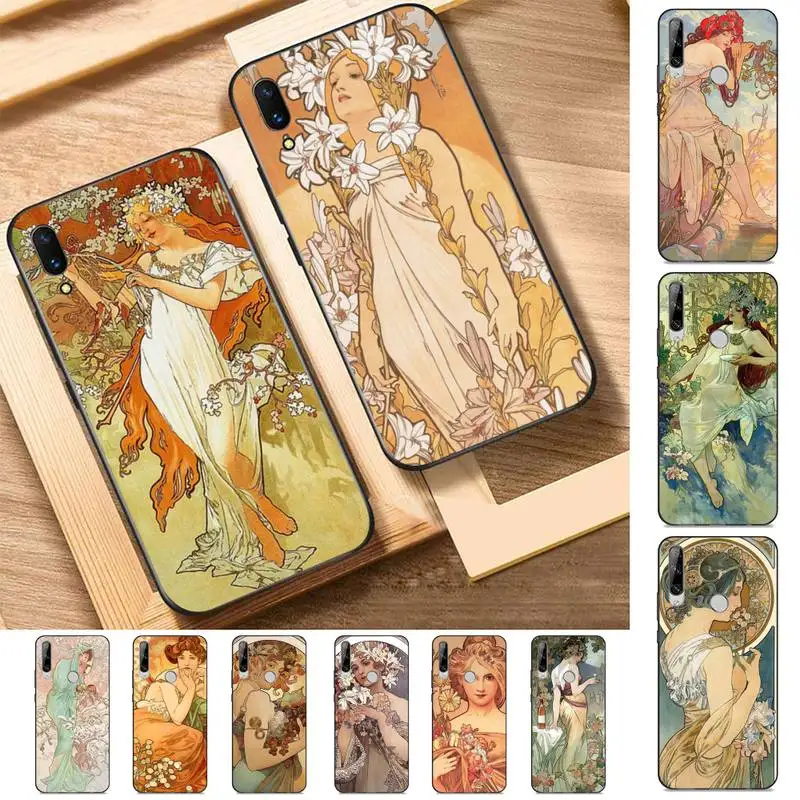 

Alphonse Mucha Phone Case for Huawei Y 6 9 7 5 8s prime 2019 2018 enjoy 7 plus
