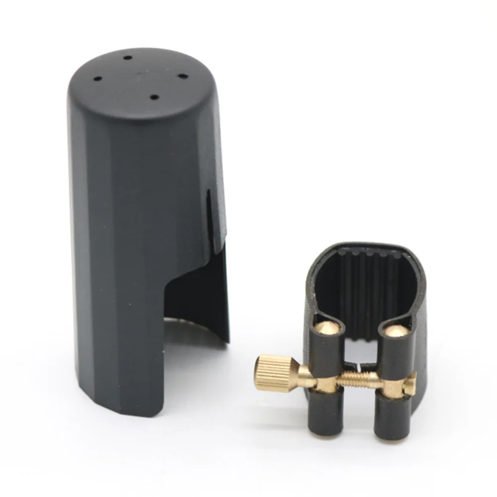 Saxophone Mouthpiece Ligature With Cap Accessories For Alto Tenor Soprano Sax Leather Buckle Clamp\Clip Woodwind Instrument Part