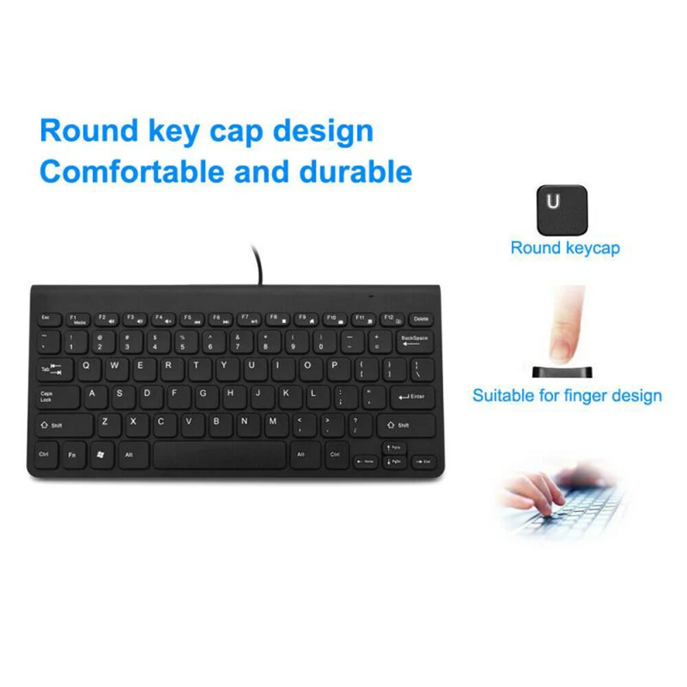 Mini Keypad Slim Wired Keyboard USB 78 Keys Small Computer For Notebook PC Desktop Home Office Outdoor Working | Компьютеры и офис