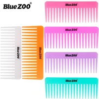 4 color blue zoo candy colored large size wide tooth comb hair curling comb heat resistant anti static hairdressing comb