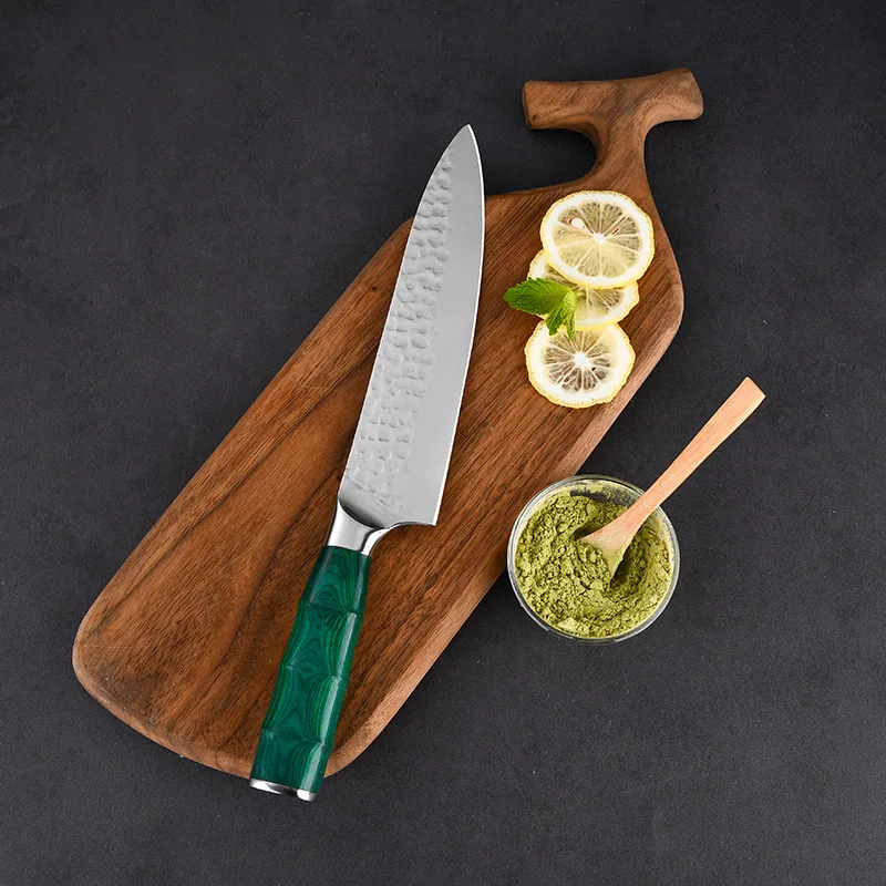 

Кованый кухонный нож шеф-повара, 8 дюймов, 5Cr1 5, нож для нарезки мяса из нержавеющей стали, кухонный нож, бытовой нож для нарезки