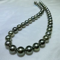 huge charming 18inch natural south sea genuine black peacock round pearl necklace free shipping women jewelry pearl necklace