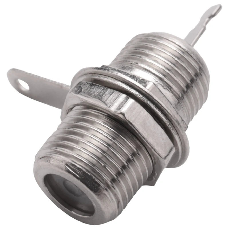 

20 Pcs F Type Panel Mounted Socket Female Jack Solder Connector Adapter