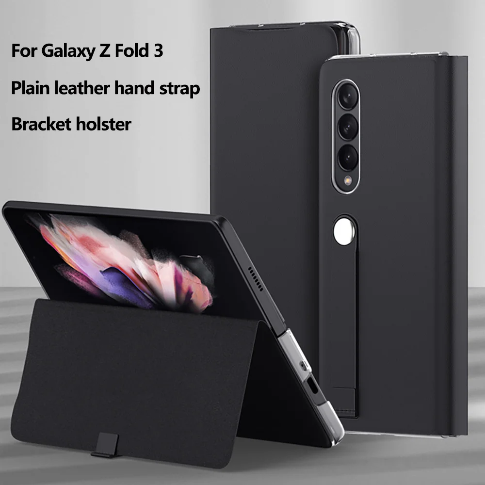 

Однотонные кожаные чехлы-книжки для samsung Galaxy z Fold 3