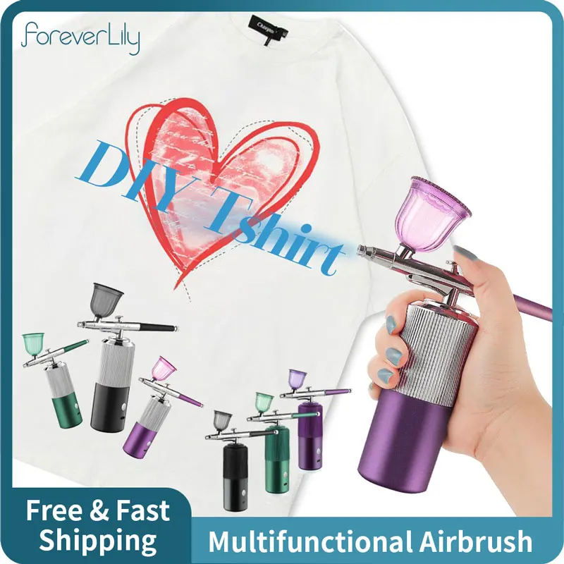 Kit Portable Airbrush Nail Art Tattoo Craft Cake Paint Spray Gun Mini Nano Fog Mist Sprayer