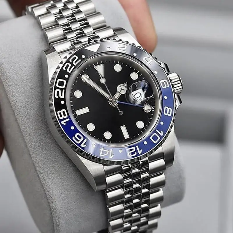 

Luxury Mens watches automatic movement automatics machinery glowing in the dark ceramic bezel sapphire glass mens wristwatch