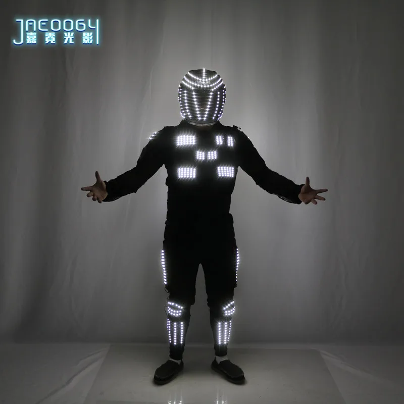 

Led Luminous Clothes Nightclub Strobe Fluorescent Costume Halloween Christmas Party Stage Atmosphere Performance Props