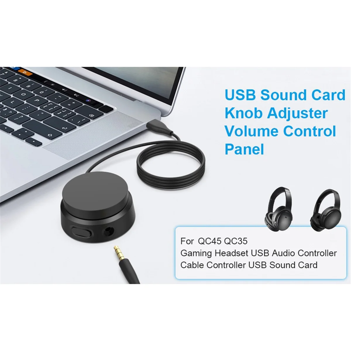 USB-регулятор громкости для наушников Bose QC35 QC45 3 5 мм наушники подключенные к