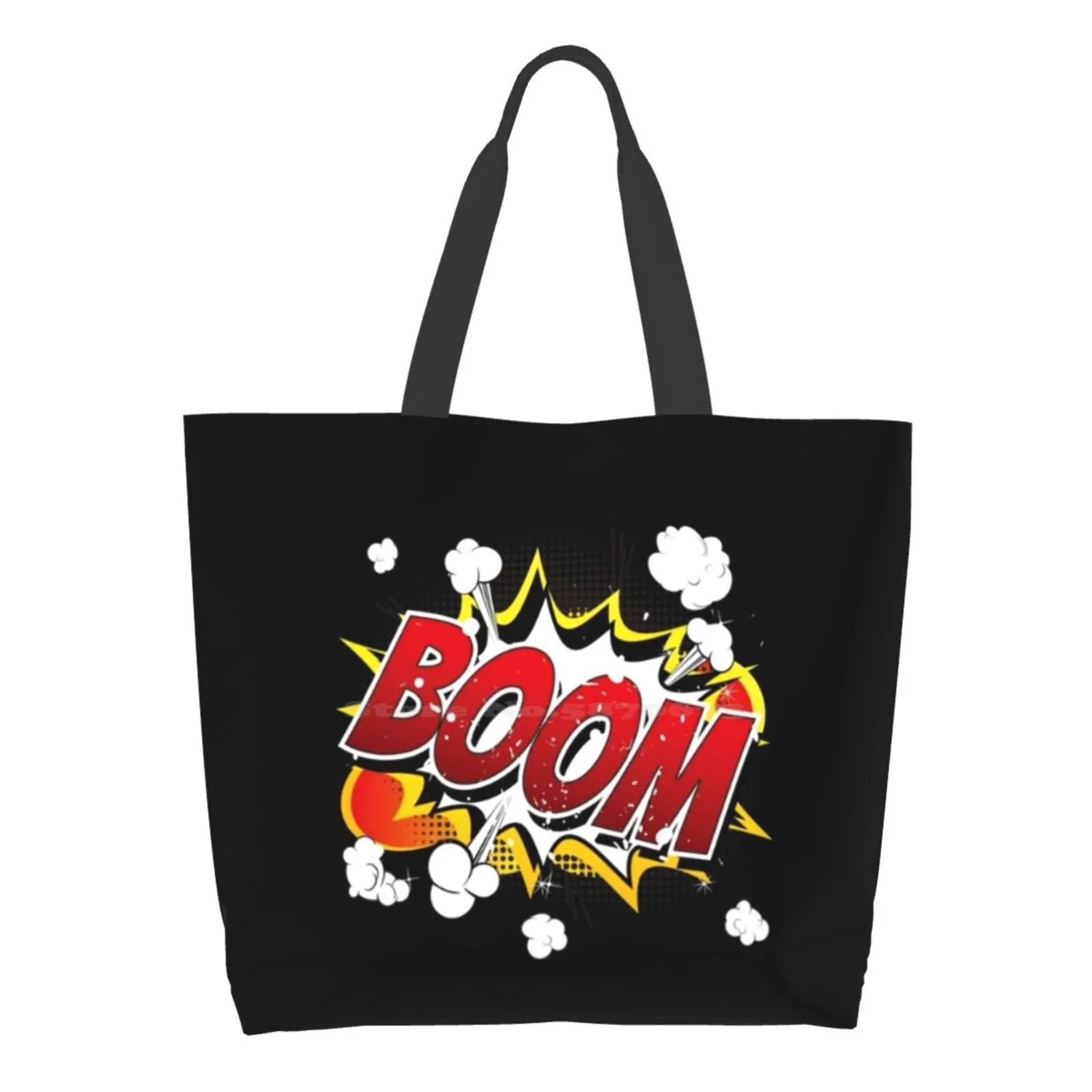 

Dc Boom Comics - Printed Casual Tote Large Capacity Female Handbags Boom Comics Boom Comics Boom Funny Explosion Anime Manga