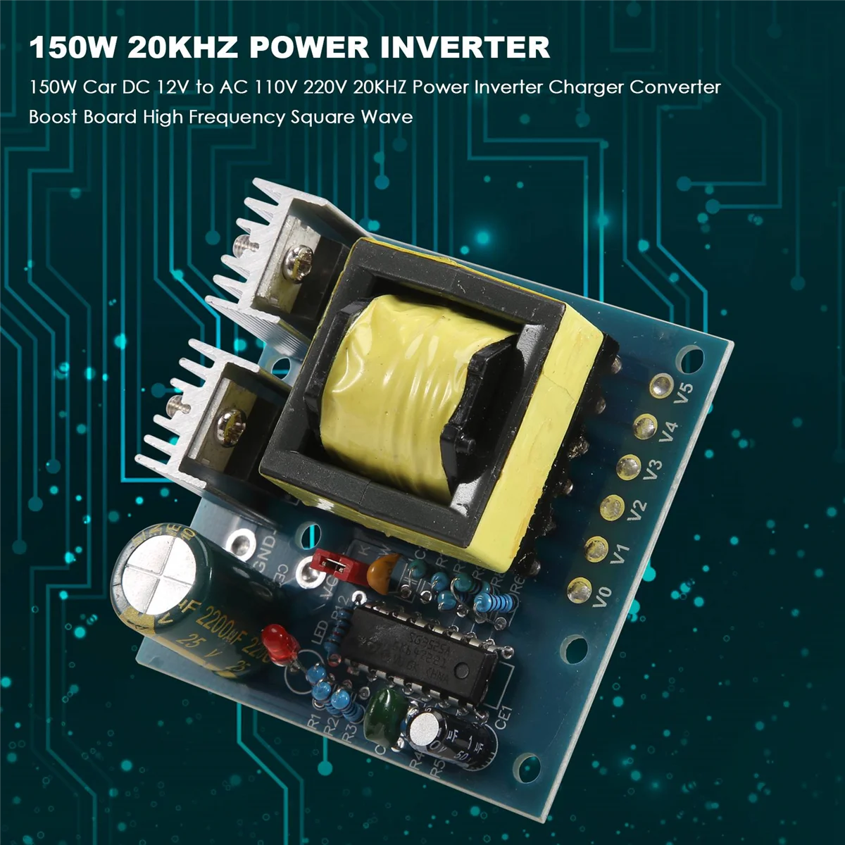 Автомобильный преобразователь напряжения 150 Вт 12 В постоянного тока в 110