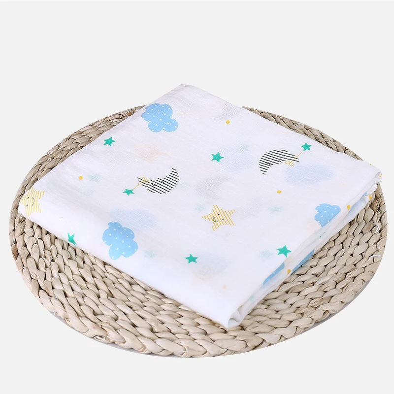 

1pc Muslin 100% Cotton Newborn Swaddles Soft Baby Boy Girls Blankets Bath Gauze Infant Wrap Sleepsack Stroller Cover Play Mat