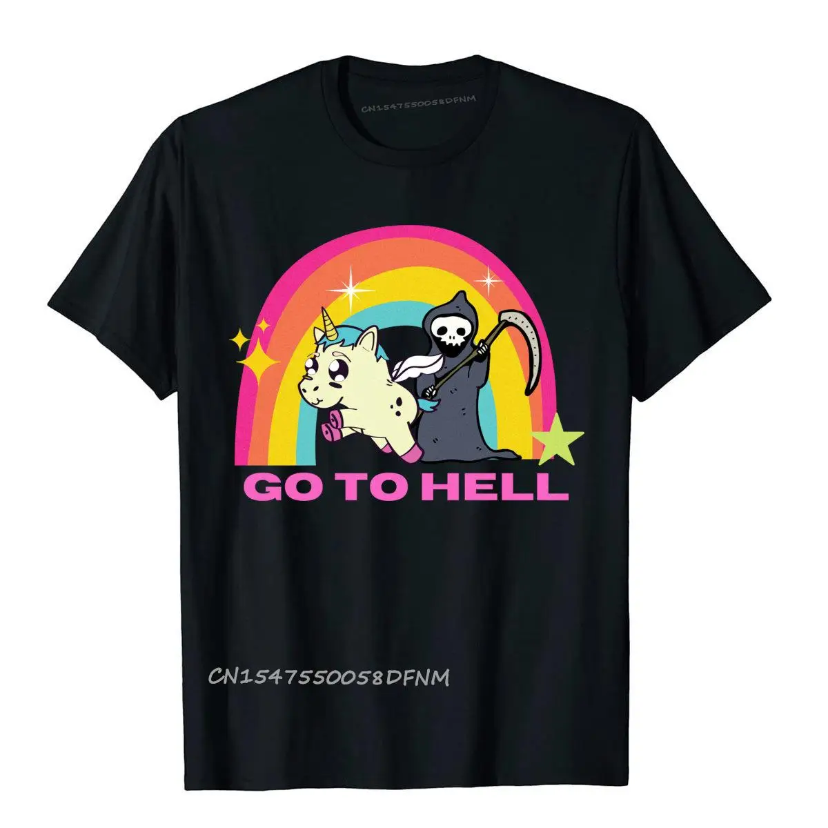 

Rainbow Unicorn Printing T Shirts Grim Skull Death Note Premium Cotton Mens Tops Shirt 3D Printed Tshirt Funny