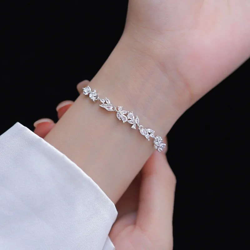 

Wisteria flower bracelet for female niche design, fresh, simple, sweet, 2023 new chain bracelet wholesale