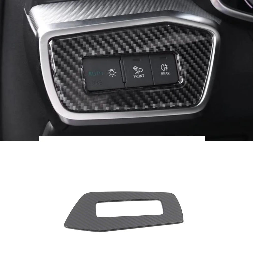 Крышка переключателя фары из нержавеющей стали для Audi A6 C8 2019 2020, отделка панели управления, наклейка, автомобильные аксессуары, Стайлинг