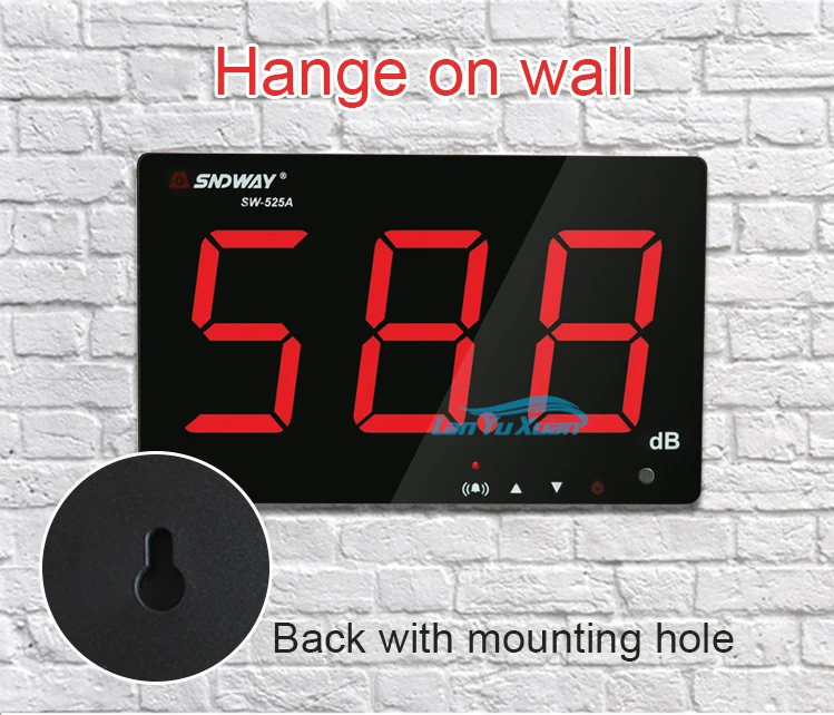 SNDWAY SW-525B 30 до 130 дБ большой ЖК децибел шумомер цифровой подвесной тип уровень