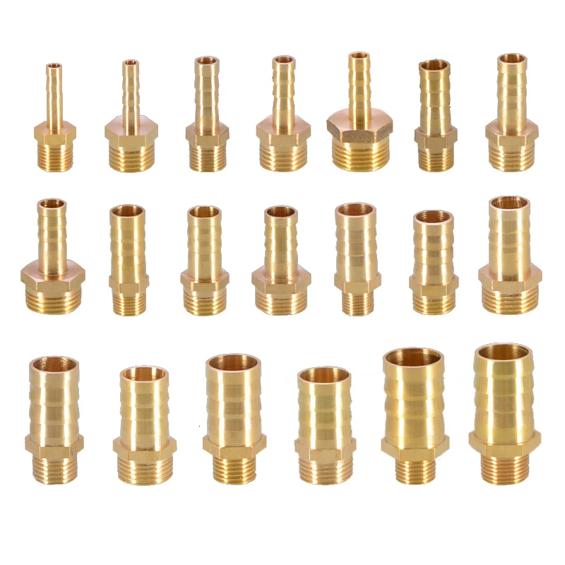 

Brass Pipe Fitting 4/6/8/10/12~50mm Hose Barb Tail 1/8" 1/4" 3/8" 1/2" 3/4" 1" ~ 2" BSP Male