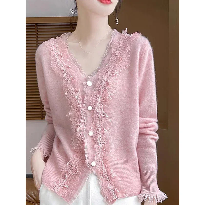 Женская одежда модные кружевные толстые однотонные свитера из мягкой шерсти