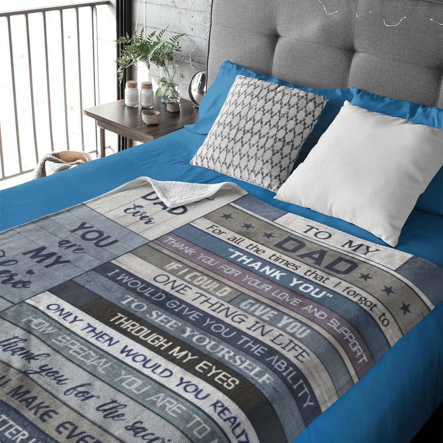 Подарочное одеяло на День отца в подарок папе день рождения папы который не хочет