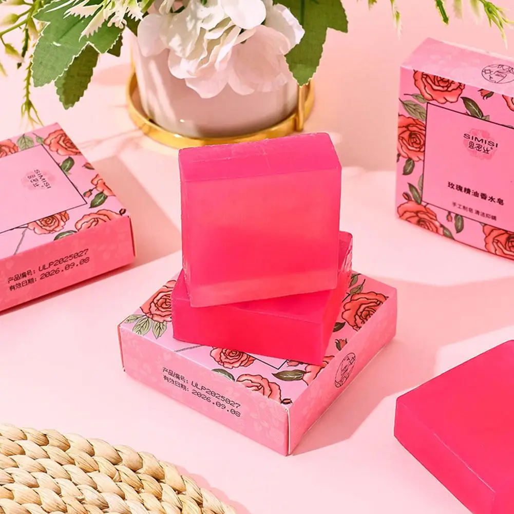 Мыло ручной работы с эфирным маслом розы на День святого Валентина натуральное