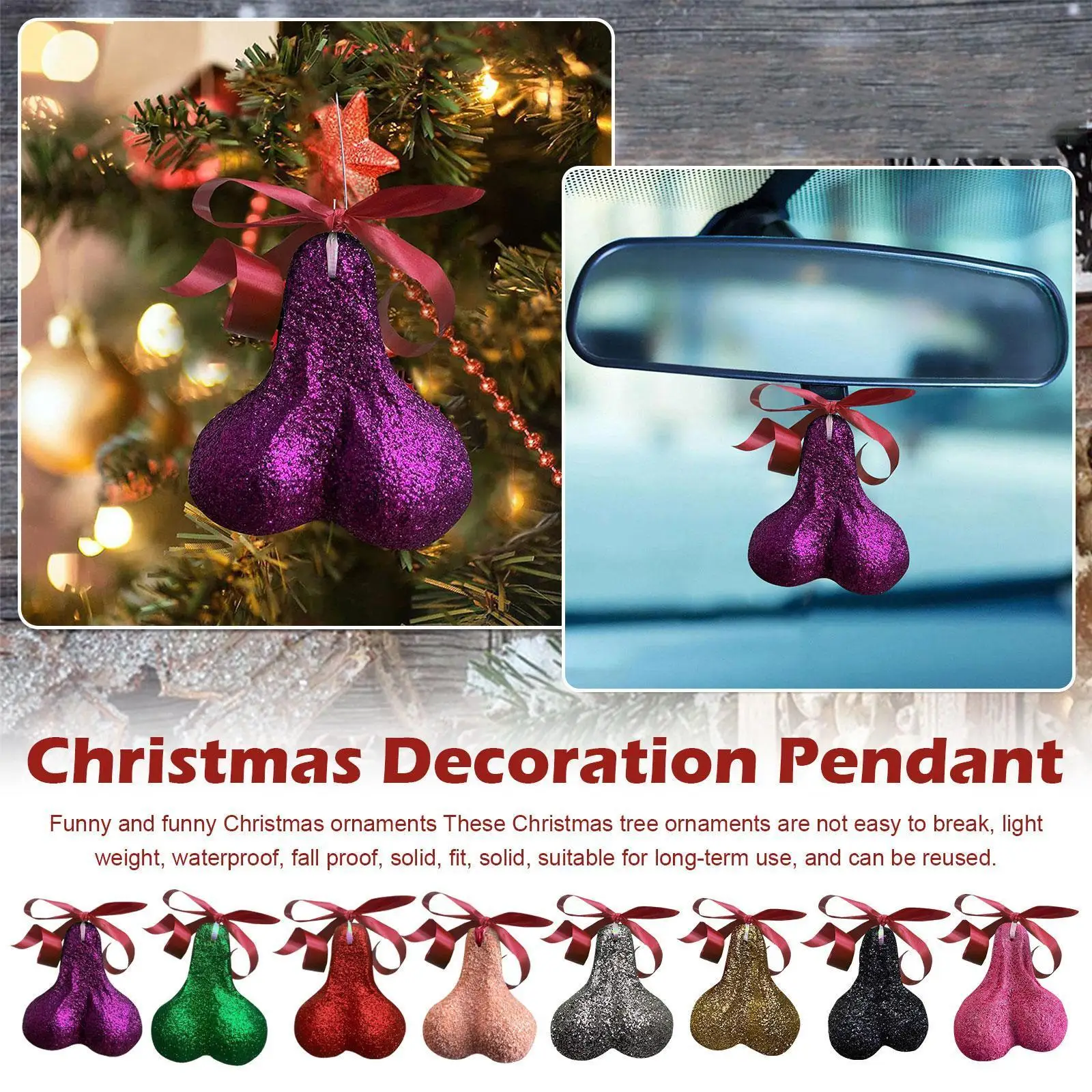 

3d Christmas Funny Car Pendant Auto Rearview Mirror Gift Pendants Xmas Decoraction Birthday Gift Ornaments Auto C9c6