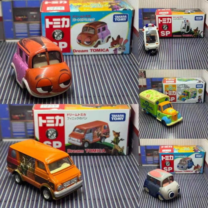 Фото TAKARA TOMY Zootopia 2, игрушечный автомобиль из сплава, Goody Carry, имитация игрового автомобиля, тема Диснея, модель без дистанционного управления, игрушка №1