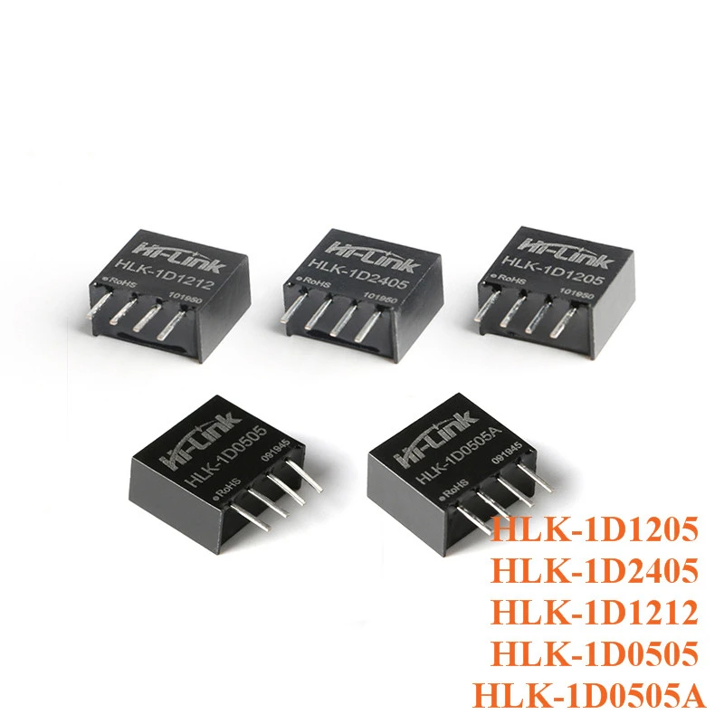 

DC-DC Isolated Non-regulated DC DC Power Supply Module 5V 12V 24V to 5V 1W DC to DC SIP HLK-1D1205 1D2405 1D1212 1D0505 1D0505A