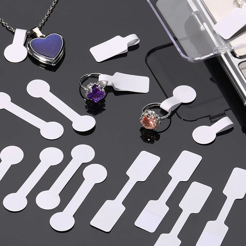 Blank Jewelry Price Tags Stickers Self Adhesive Short Dumbbell for Necklace Earring Identify Label | Дом и сад
