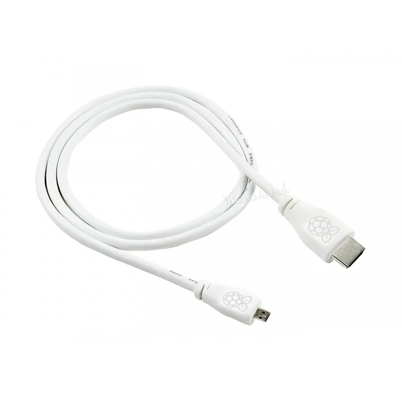 Фото Официальный кабель Waveshare Raspberry Pi 4 Micro HDMI — стандартный HDMI, 1 м, белый №2