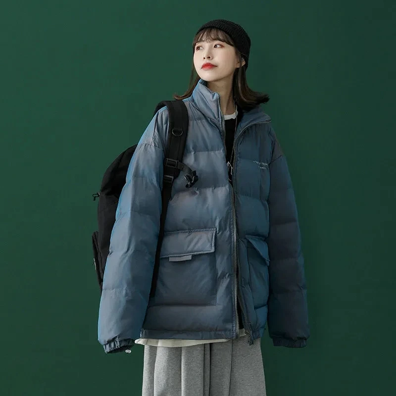 2022 New Student Cotton Coats Korean Loose Womens Winter Jackets Thicken Warm Down Cotton Parkas Casual Zipper Outwear Snow Coat