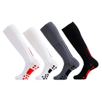 new men women anti slip long tube compression socks outdoor sport grip football soccer cycling basketball running socks