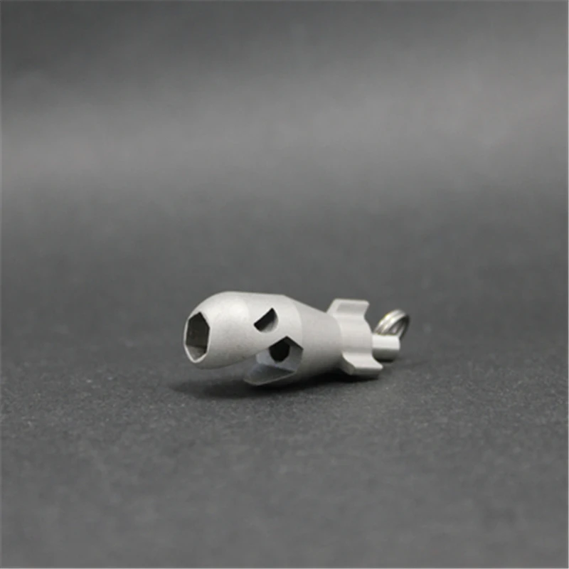 1 шт. ручной работы титановые акулы бусы на веревочке EDC животные нож инструмент