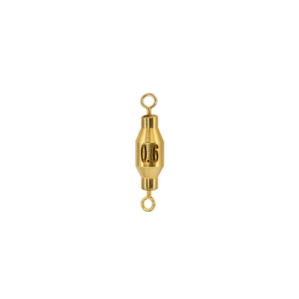 

Practical Quality Durable Fishing Sinkers Brass 0.4-3.0# Streamlined Weights Trolling Yellow 10pcs 8 Character