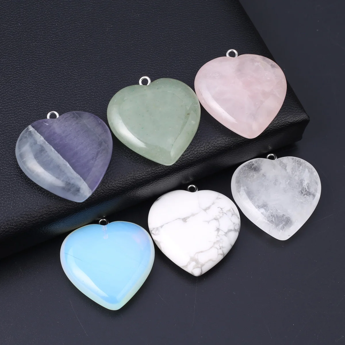

Natural Stone Pendants Heart Shape Lapis Lazuli Flash Labradorite for Jewelry Making Diy Women Trendy Necklaces Earring Gifts