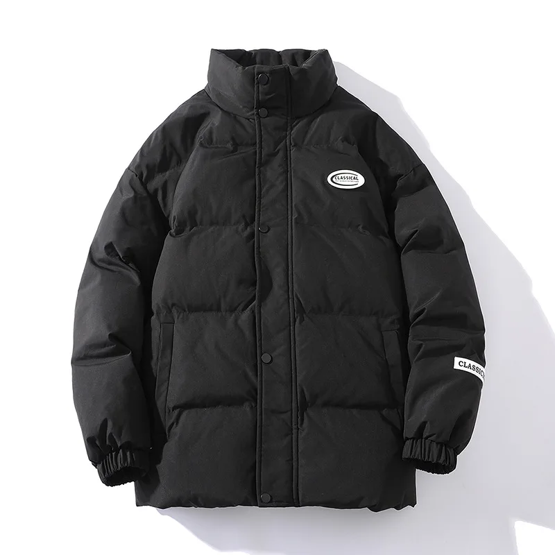 Winter Jacket Men Parkas Thicken Warm Coat Mens Stand Collar Jackets Solid Color Parka Coat Yellow White Black Pink Orange Grey