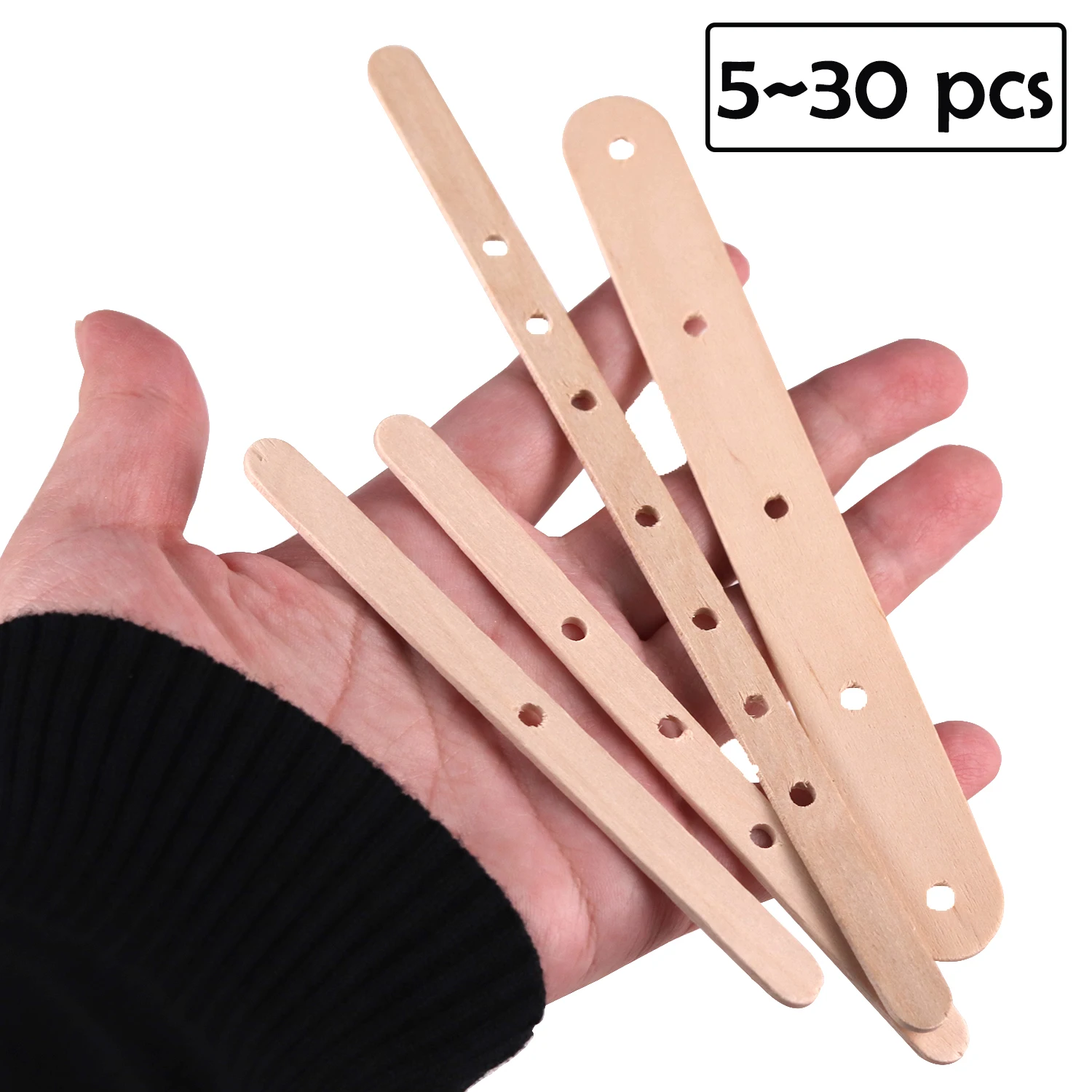 For Diy Candle Supplies Aromath Candle Making 5/20/30 Pcs Wood Sticks Wick Centering Device