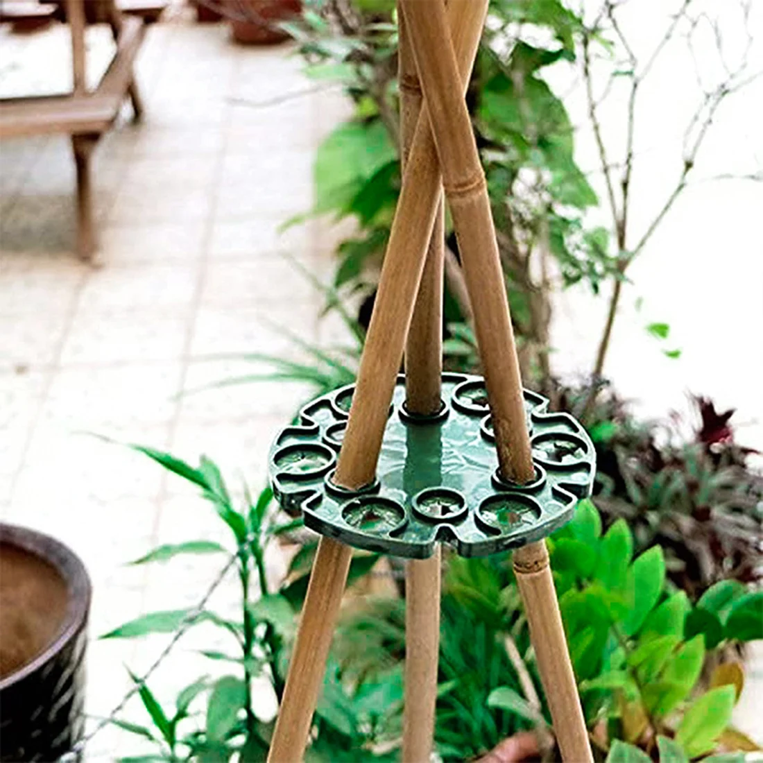 

Outdoor Garden Frame Support Plant Holder Protection Tray Bamboo Cane Holder Landscape Engineering Balcony Rack Garden Supplies