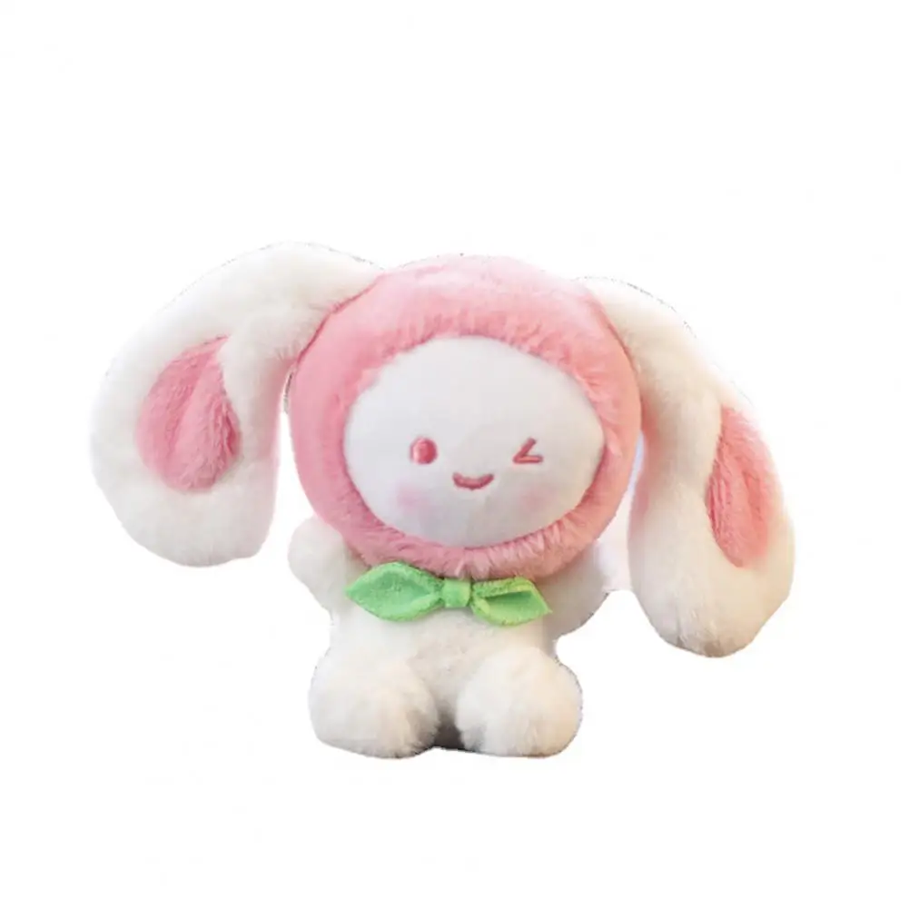 

12cm Plush Rabbit Pendant Soft PP Cotton Sitting/Standing Bunny Doll Plushie Decoration Lovely Stuffed Animal Doll Backpack Keyc