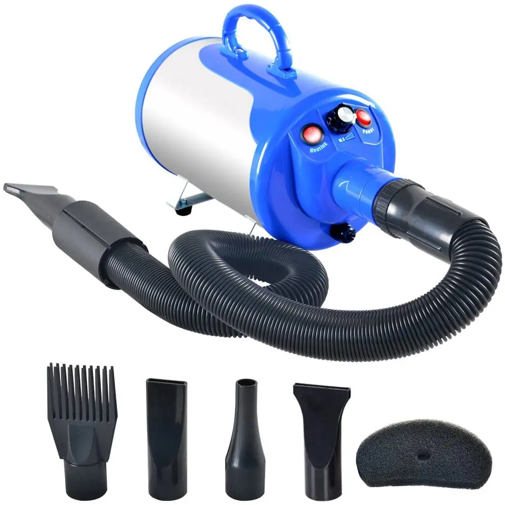 

pet 3.2HP Stepless Adjustable Speed Pet Hair Force Dryer Dog Grooming Blower with Heater