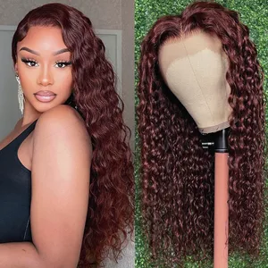 Soft Natural Hairline Brown 26“Long Kinky Cruly 180Density Lace Front Wig for Women BabyHair Glueless Preplucked Daily Wear Wigs