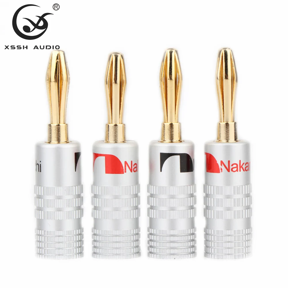 Штекерный разъем для динамика оптом YIVO XSSH 4/8 шт. DIY OEM HIFI аудио и видео разъем адаптер высокого напряжения золото 4 мм банановый разъем