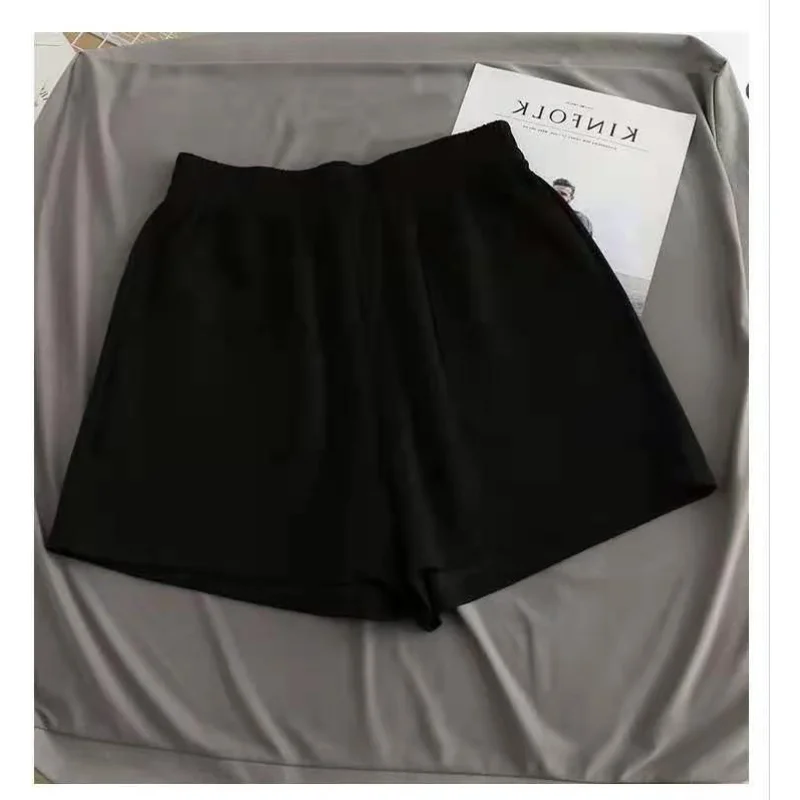 Solid Color Sports Shorts Women2023 Summer New High Waist Loose Showing Thin Wide Leg Pants Fashion Casual Biker Shorts Women