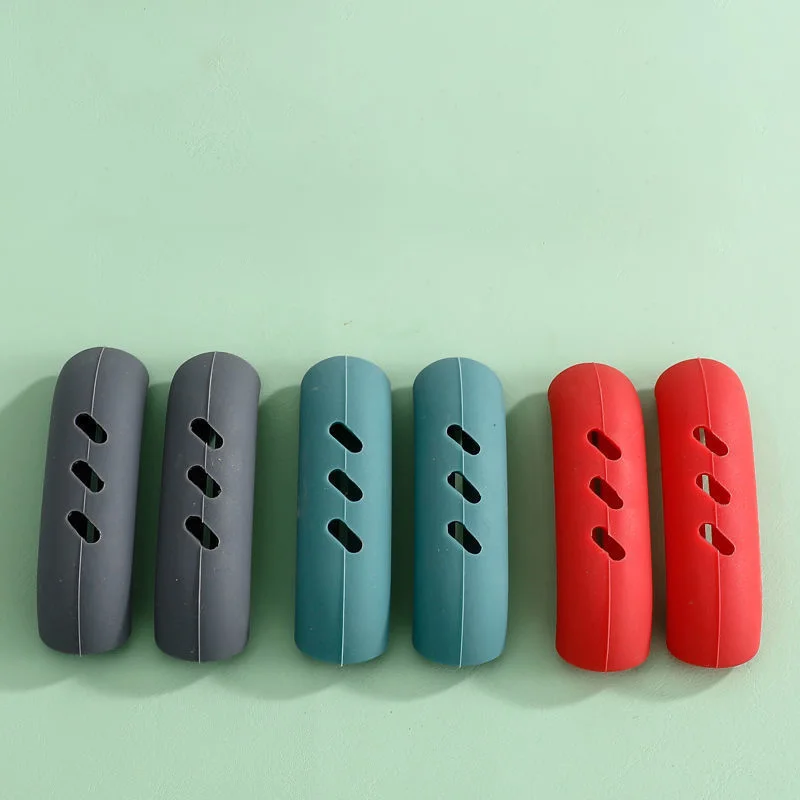 

2pcs Silicone Anti-scalding Protective Cover Pan Handle Cover Steamer Casserole Handle Holder Non-slip Cover Kitchen Gadgets