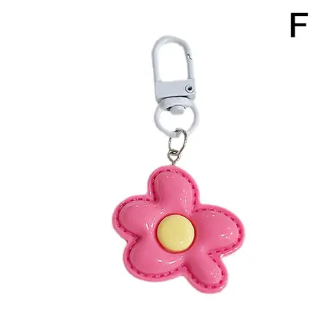 Брелок для ключей карамельных цветов, милый декоративный Брелок с подвеской в виде цветка для сумки, ювелирные изделия, подарки