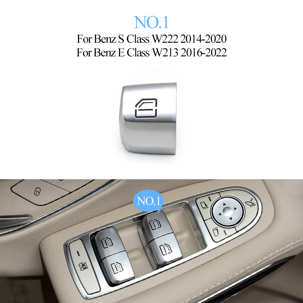 

Автомобильный переключатель переднего и заднего окна, ремонтные кнопки, колпачки для ключей, накладка для Mercedes Benz E S Class W213 W222 E300 E350 S320 S350 S450