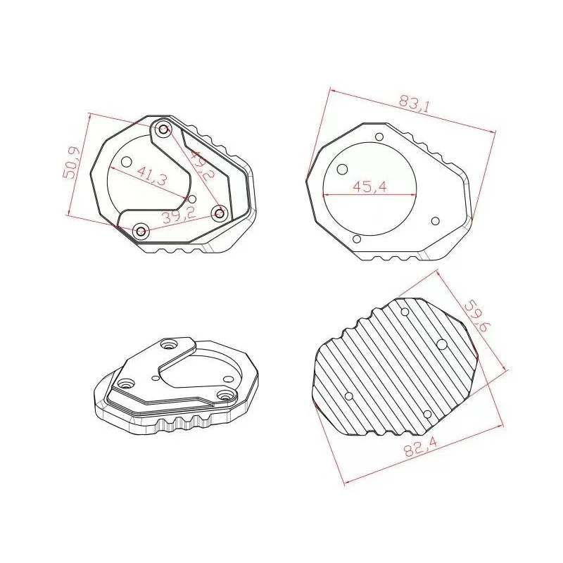 Для KTM Duke 390 690 125 200 250 DUKE мотоциклетная подставка с ЧПУ боковая увеличенная