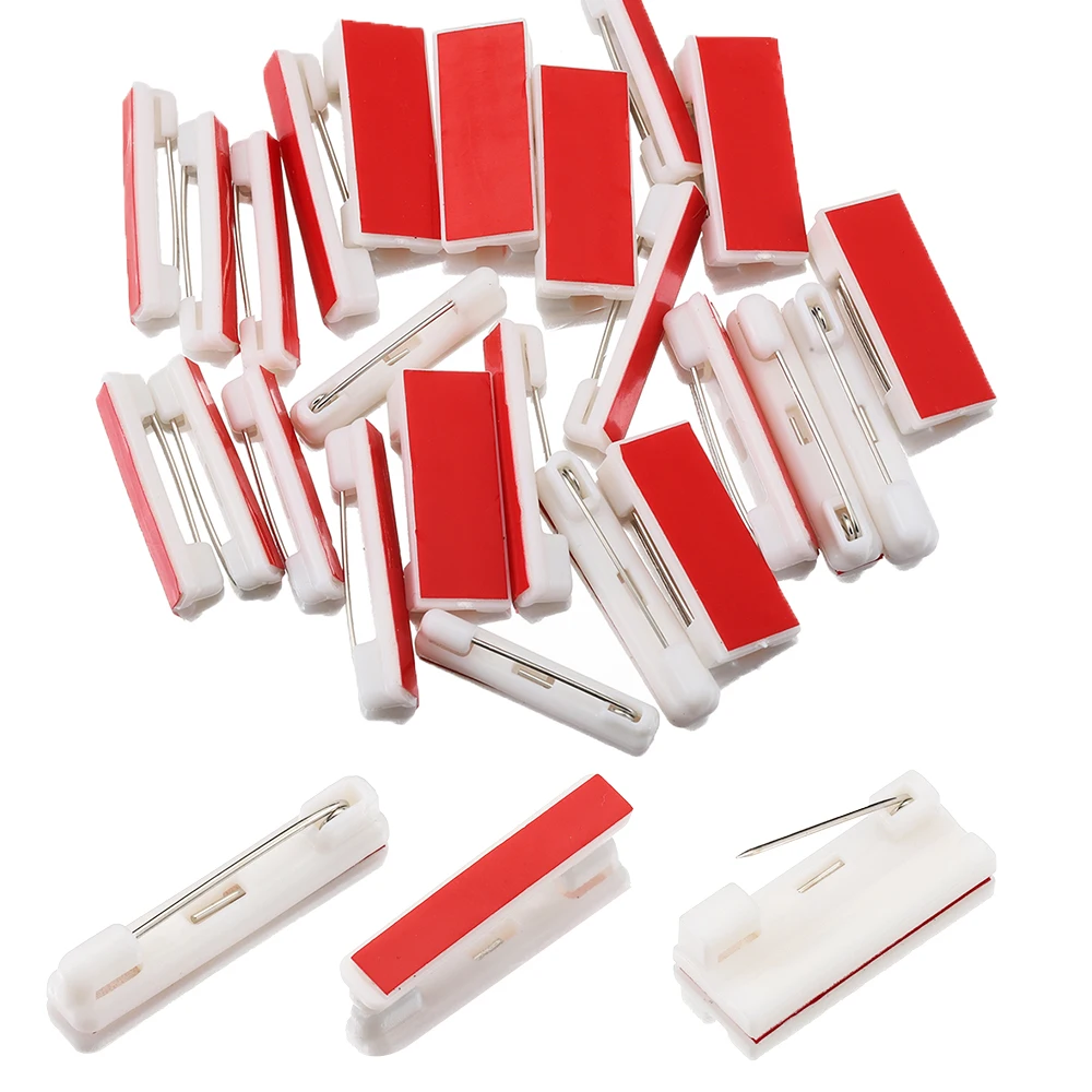 

50pcs 22/31/36/40mm Safety Brooch Pin Bar with Adhesive Backing for DIY Wedding Brooch Making ID Badges Replacement Accessories