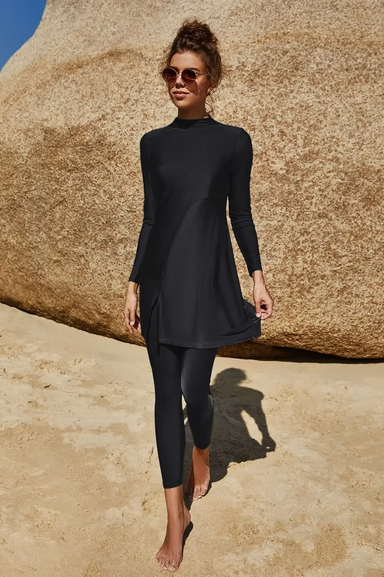 Летние мусульманские купальники Burkini женский купальник из 2 частей большого