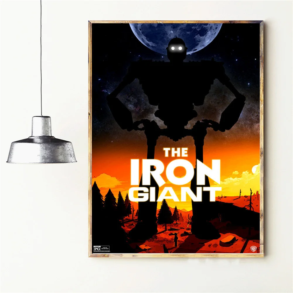 

Giant Movie Iron Figure poster and print wall art canvas Pictures Painting wall decorations living room Affiche