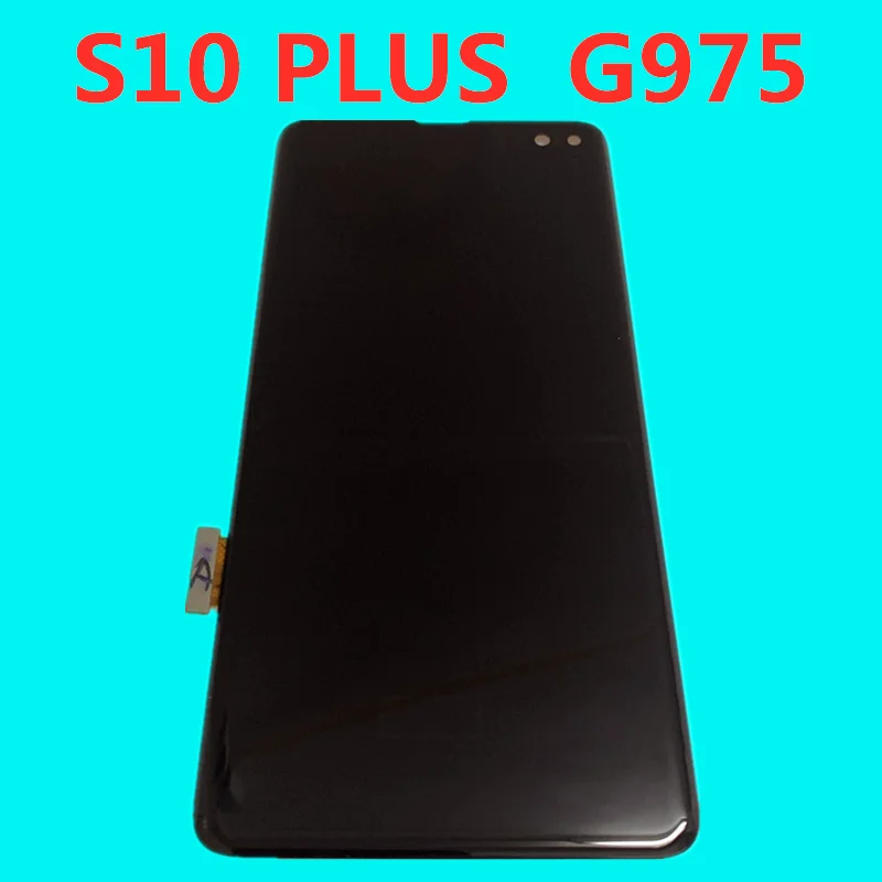 

Original AMOLED With Black Dot Screen For samsung Galaxy s10 plus lcd display G975A G975U G975F s10+ lcd display touch assembly