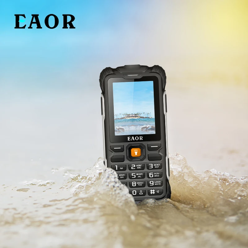 

EAOR IP68 Waterproof Mobile Phone 2G Rugged Phone 3000mAh Battery Power Bank Push-button Keypad Phones Feature Phones with Torch